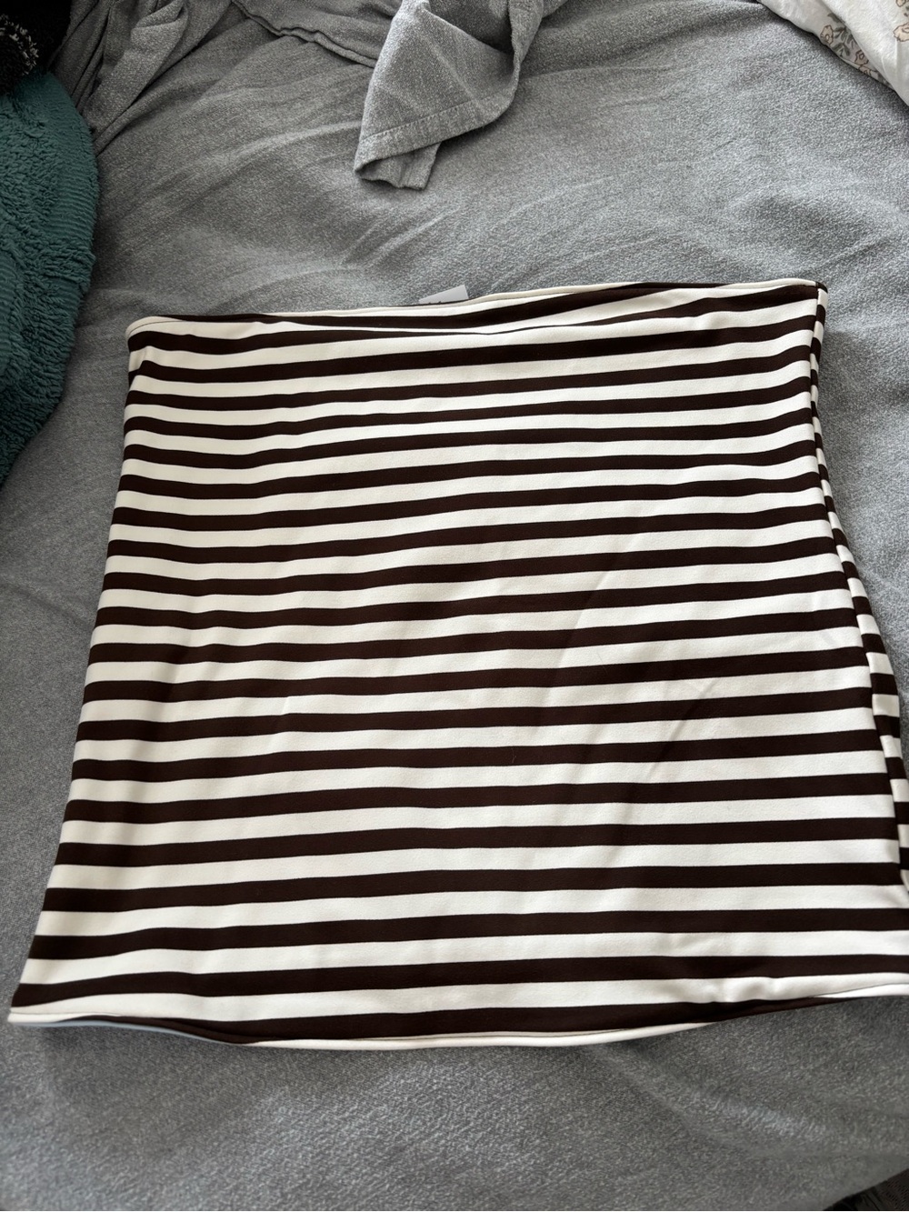 wild fable Brown and White Striped Mini Skirt